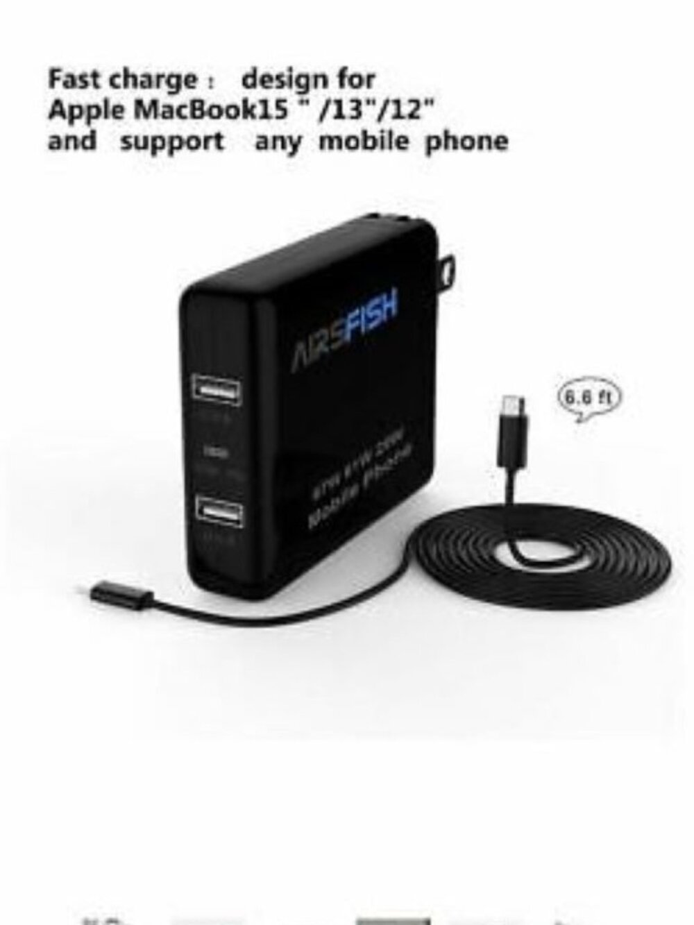 Macbook Pro charger 61W/87W, iPhone Fast Charger, AirsFish U